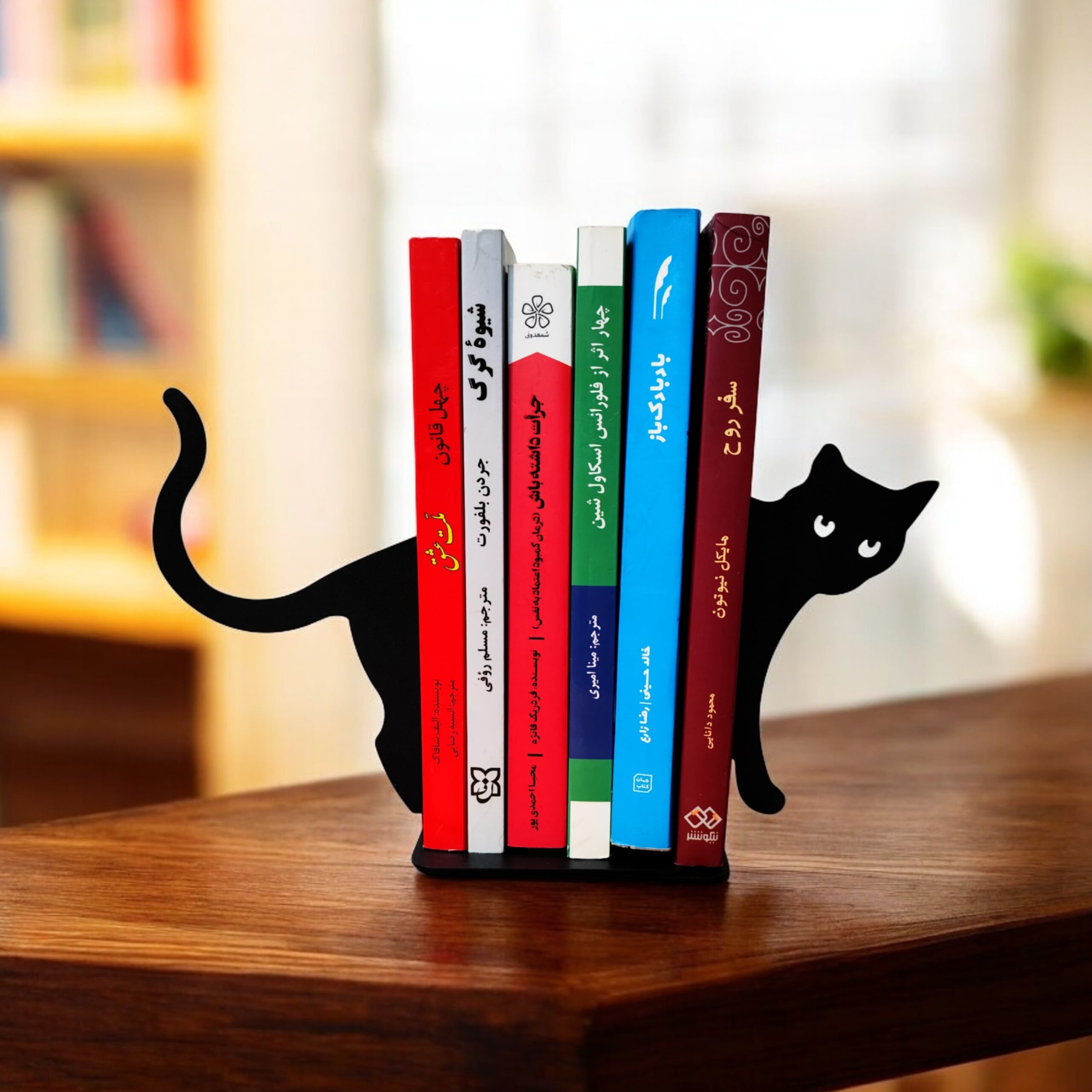 نگهدارنده کتاب نیتا متال طرح گربه