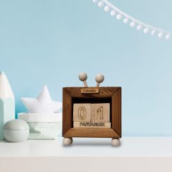 تقویم رومیزی چوبی نیتا متال مدل تلویزیون tv