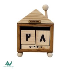 تقویم چوبی و رومیزی طرح کلبه کد 2 نیتا متال