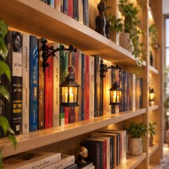 فانوس روشنایی نیتا متال طرح بین کتابی